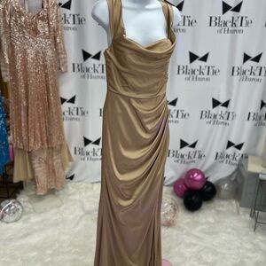 Elegant Gold Evening Gown